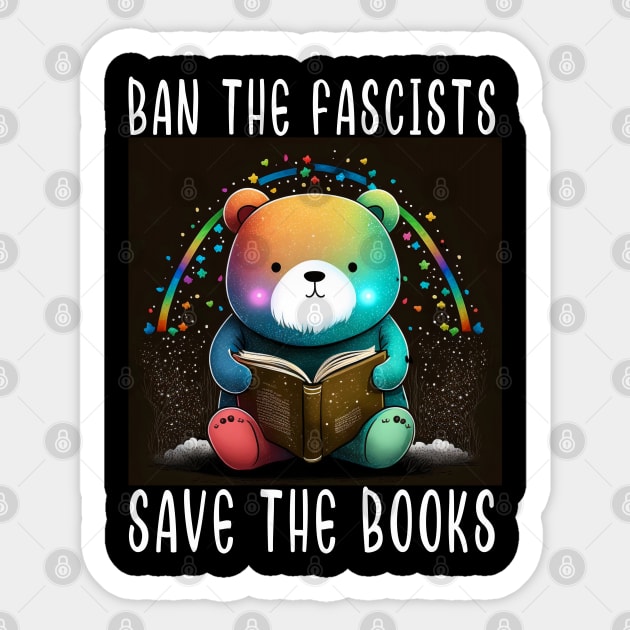 save the books Kawaii  Reader Books For Book Nerd Cute kawaii panda Reading Sticker by RetroZin